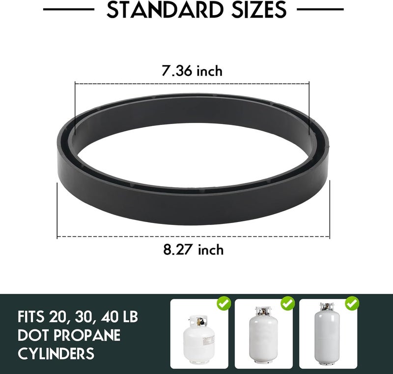 EAORBD Ring Base for Propane Tank, Propane Cylinder Base Fits 20-40 Lb (5-10 Gallons) Propane Tank Protective Spacer Base Compatible with Wireless Propane Gauges -2 Pack - Image 2